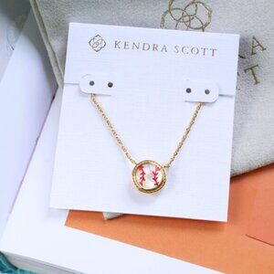 ✅Kendra Scott Baseball Necklace Ivory Mother Pearl Gold